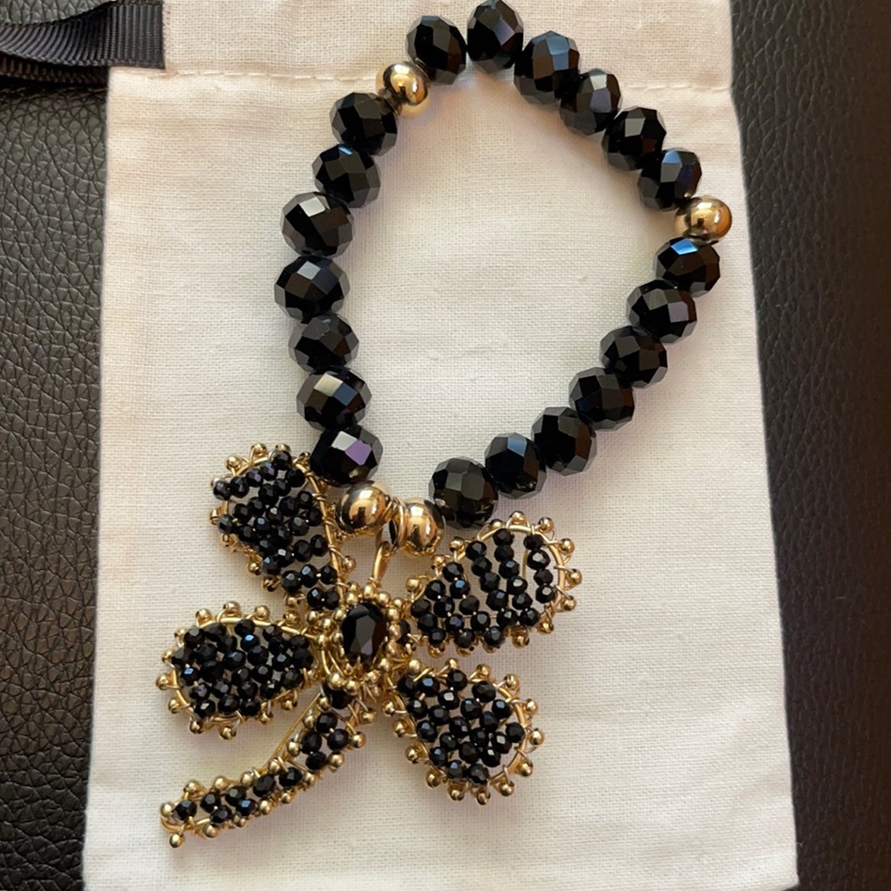 Butterfly tag Bracelet briolette beads stones